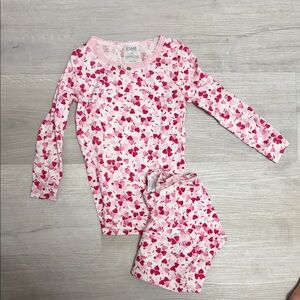 Esme Kids Pajama Set with Pink Heart Pattern